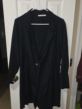 Abercrombie & Fitch Black Double-Breasted Women's Blazer